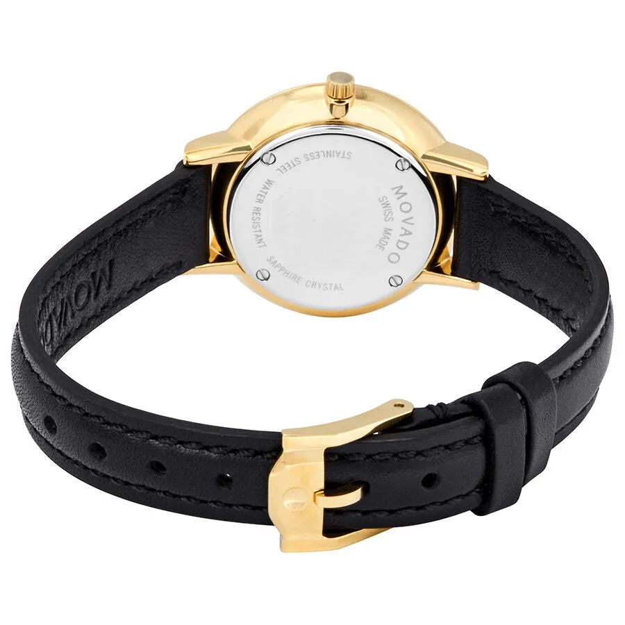 Movado Ultra Slim Gold Dial Ladies Watch 0607158
