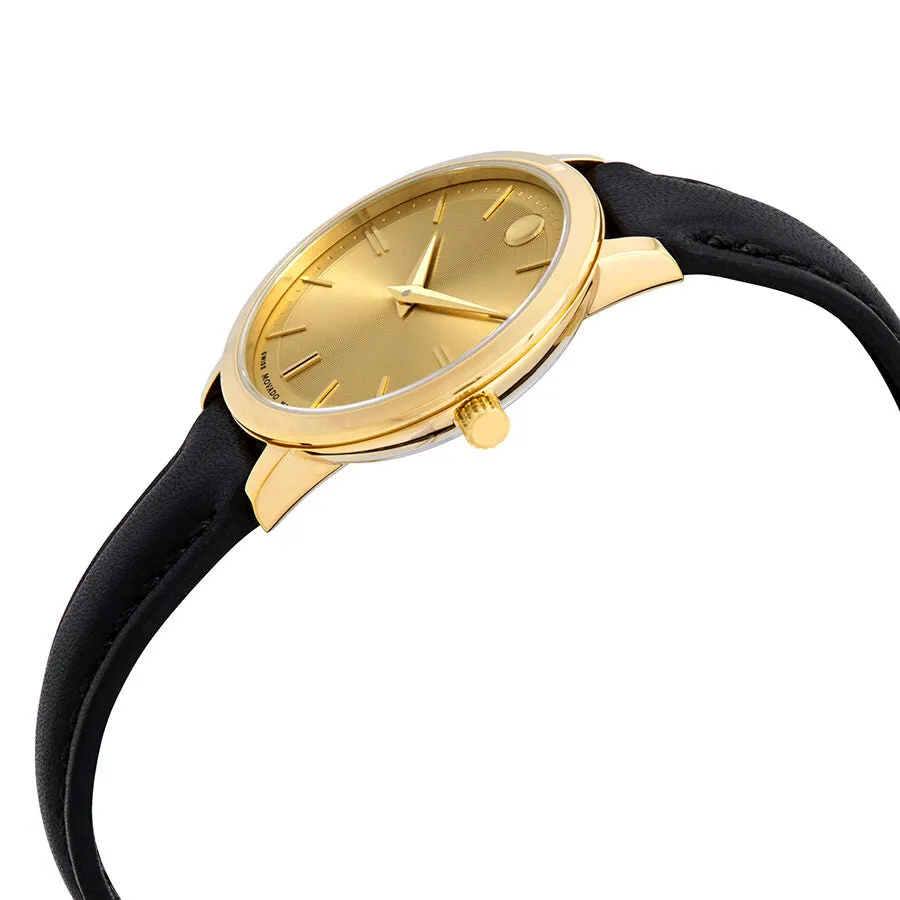 Movado Ultra Slim Gold Dial Ladies Watch 0607158