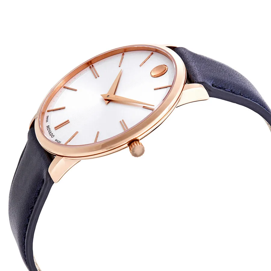 Movado Ultra Slim White Dial Men's Watch 0607181