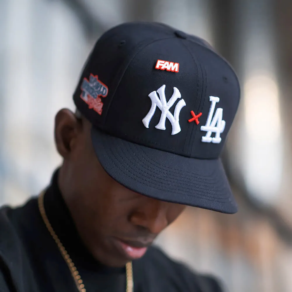 NEW ERA 59FIFTY MLB NY YANKEES X LA DODGERS WS 1981 NAVY / SCARLET UV FITTED CAP