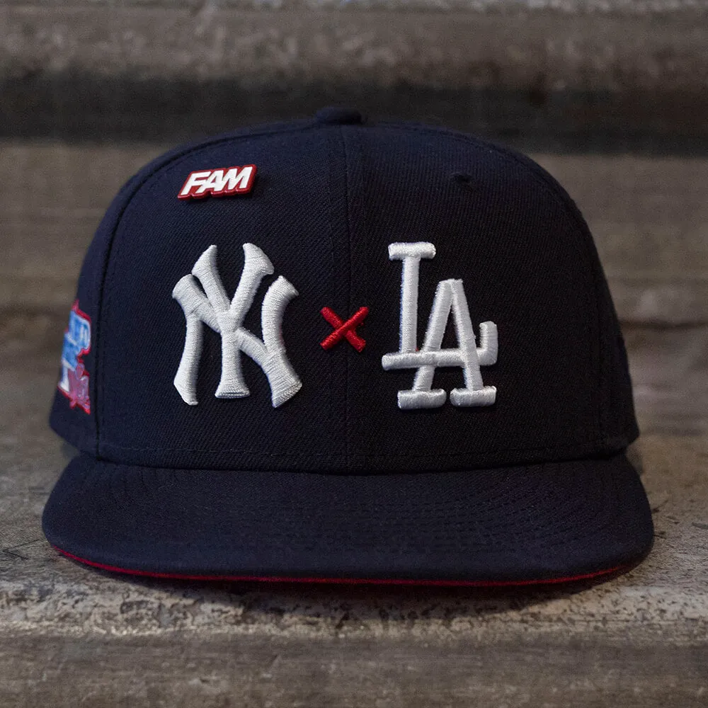 NEW ERA 59FIFTY MLB NY YANKEES X LA DODGERS WS 1981 NAVY / SCARLET UV FITTED CAP