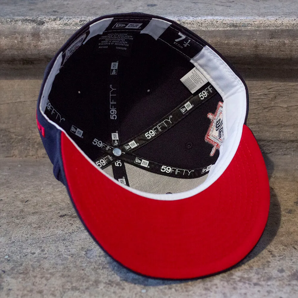 NEW ERA 59FIFTY MLB NY YANKEES X LA DODGERS WS 1981 NAVY / SCARLET UV FITTED CAP