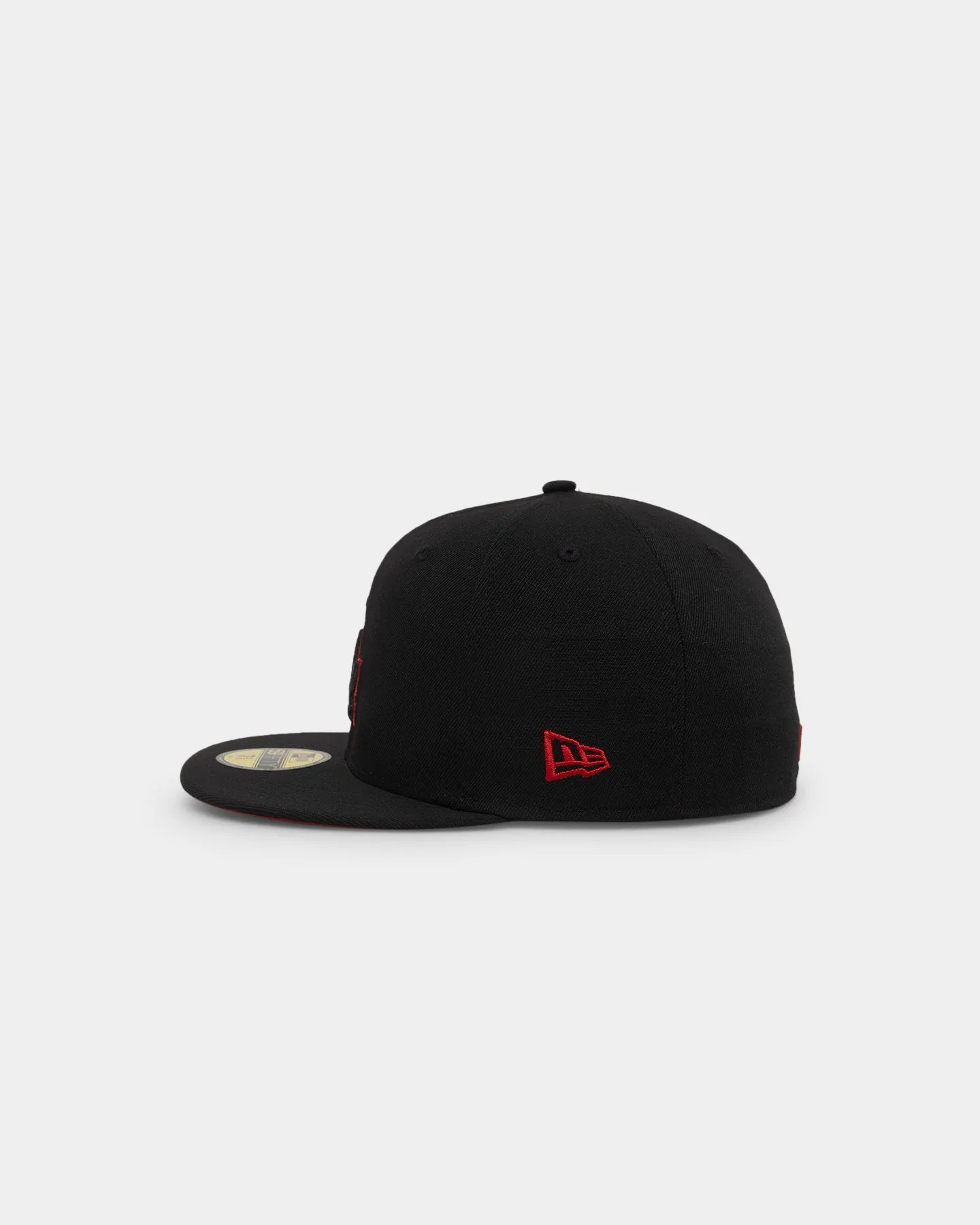 New Era Los Angeles Dodgers "Scarlet Bottom" 59FIFTY Fitted Black/Scarlet