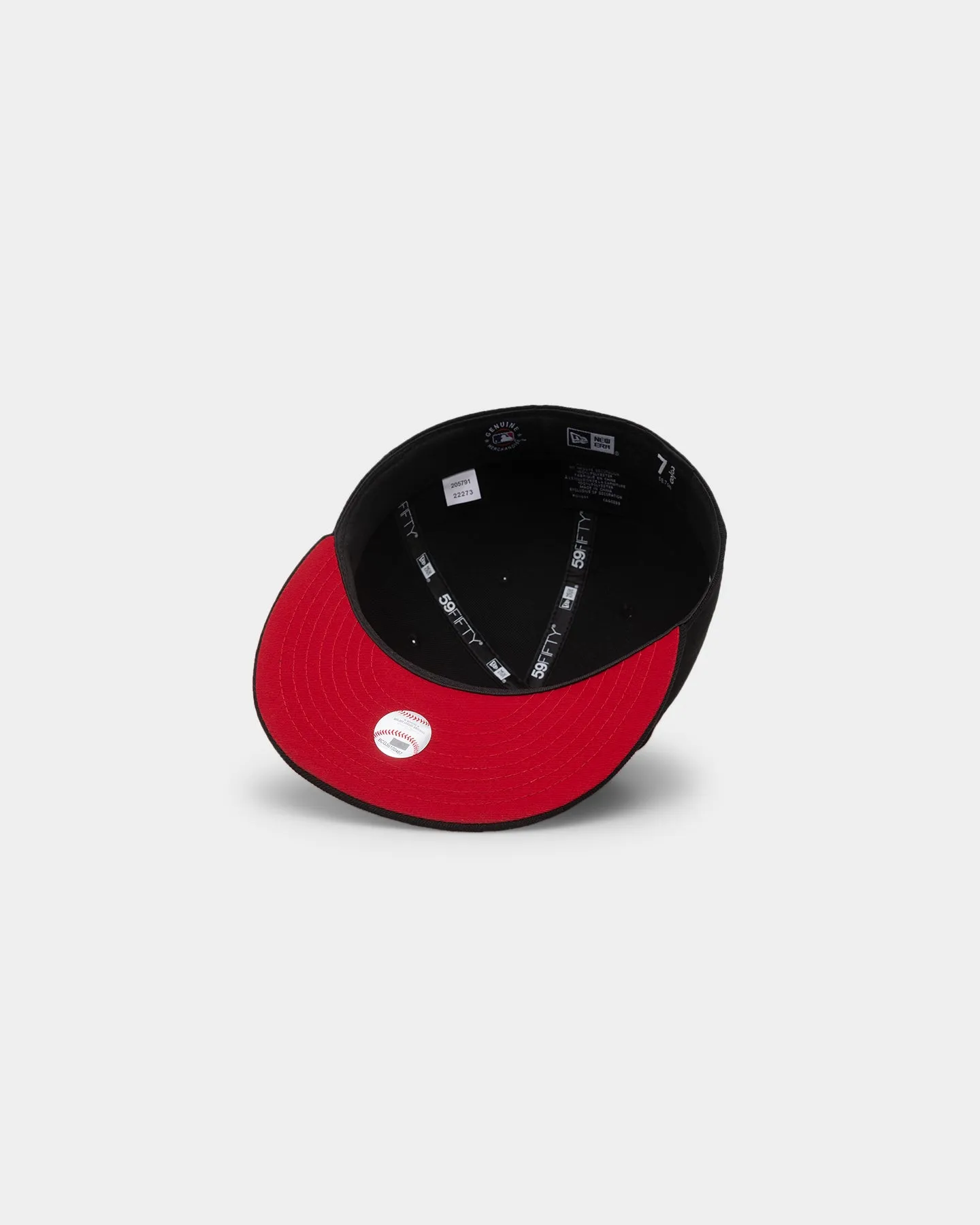 New Era Los Angeles Dodgers "Scarlet Bottom" 59FIFTY Fitted Black/Scarlet