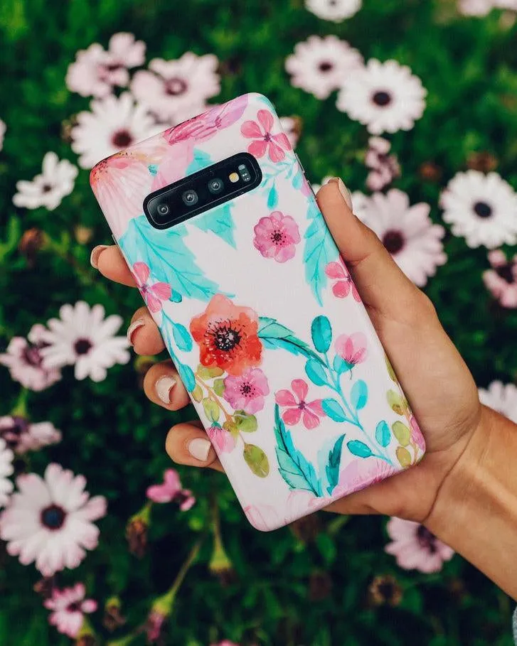 Out And About | Light Pink Floral Samsung Case