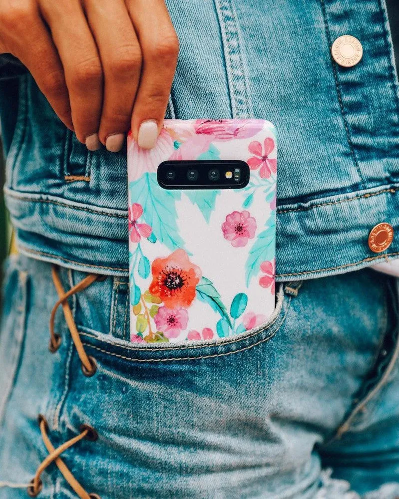 Out And About | Light Pink Floral Samsung Case