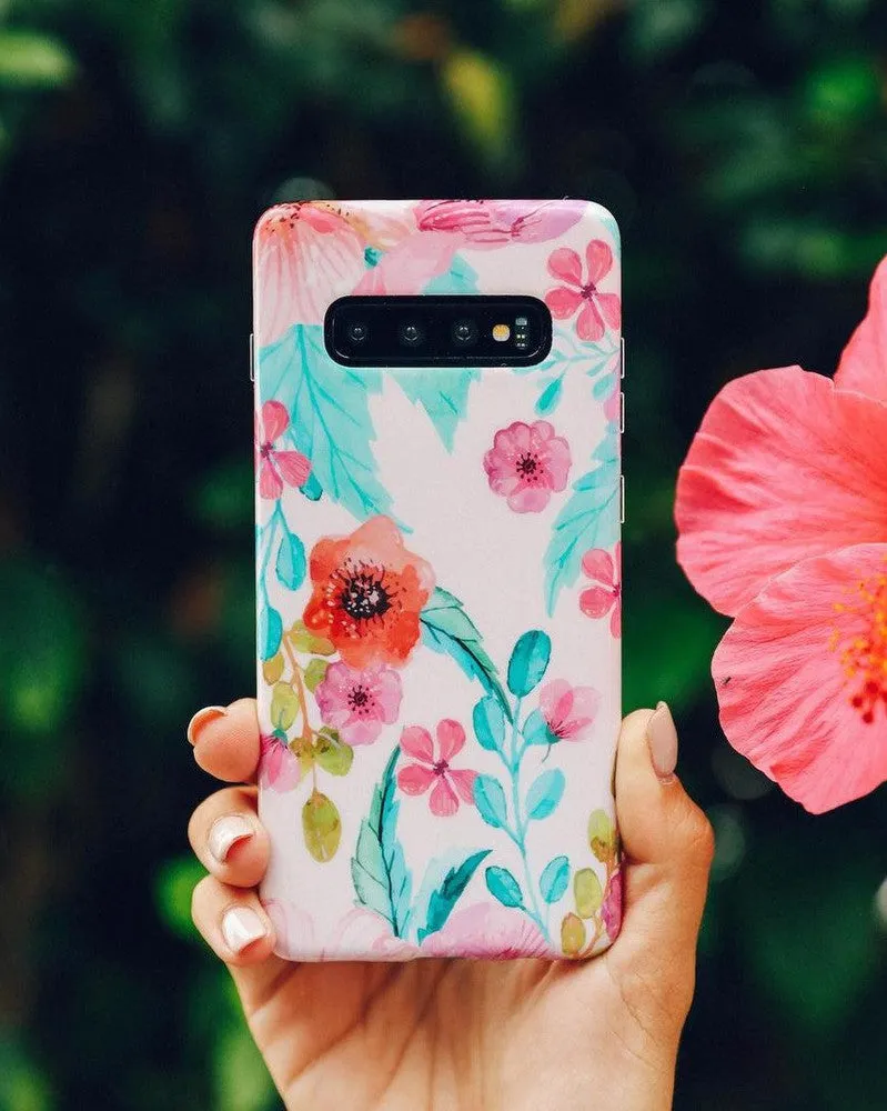 Out And About | Light Pink Floral Samsung Case