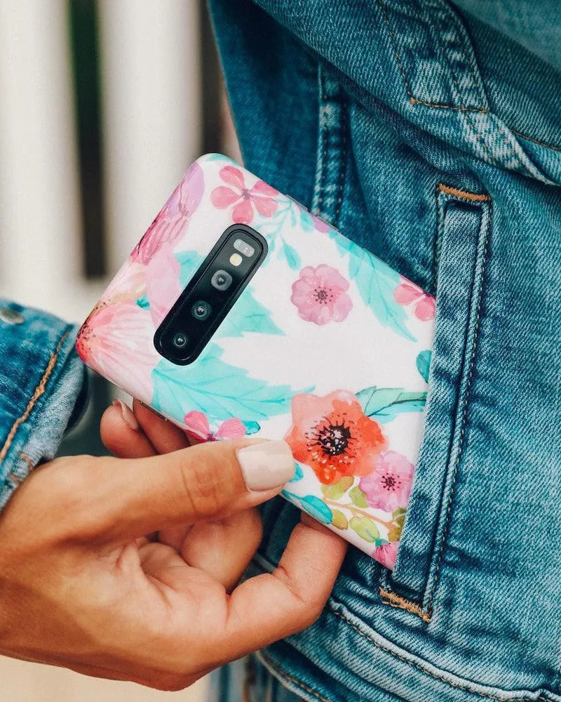Out And About | Light Pink Floral Samsung Case