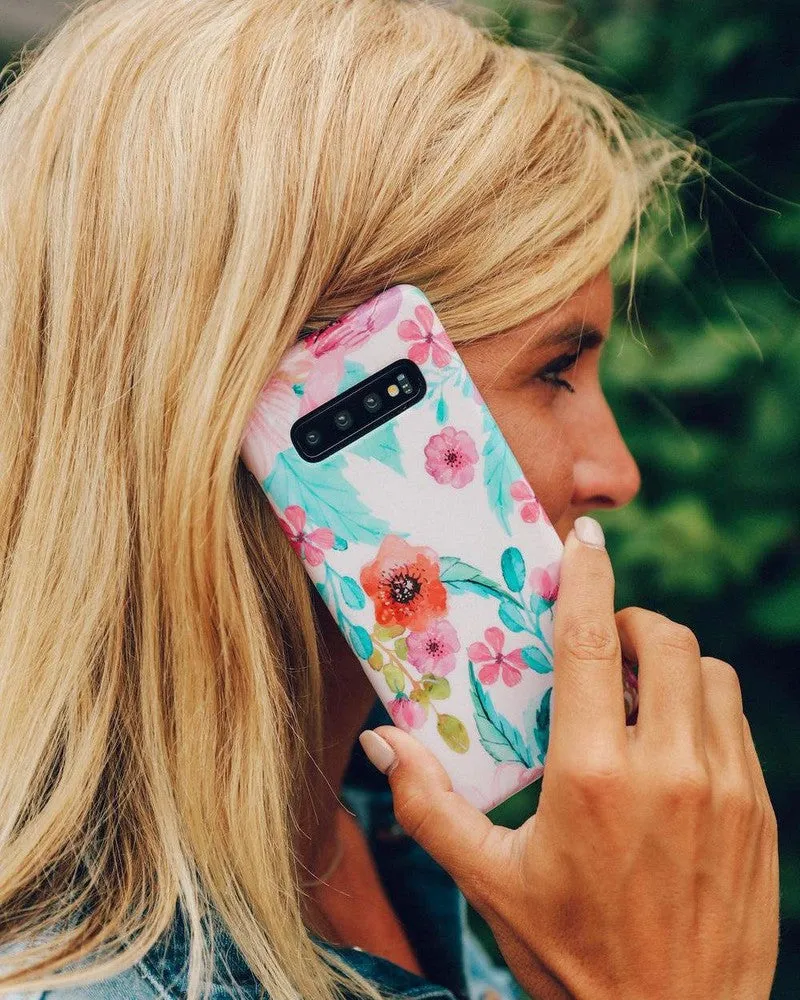 Out And About | Light Pink Floral Samsung Case