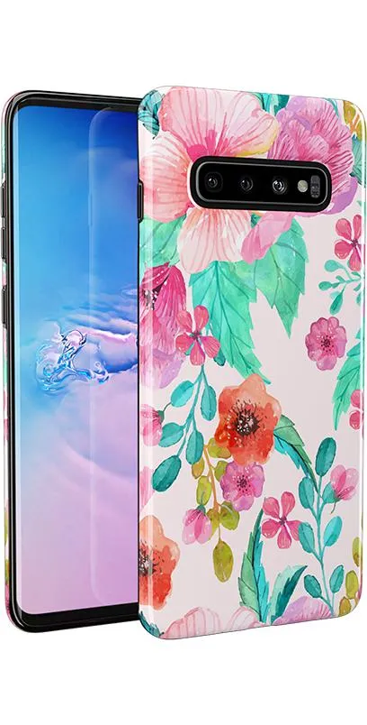 Out And About | Light Pink Floral Samsung Case
