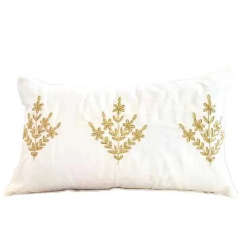 Phulkari Poly Silk Cushion Cover | 20 x 12 Inches