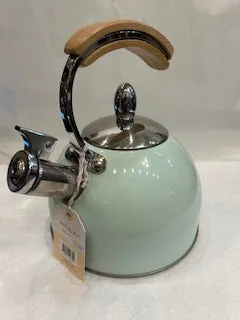 Presley Tea Pot mint green with wood handle