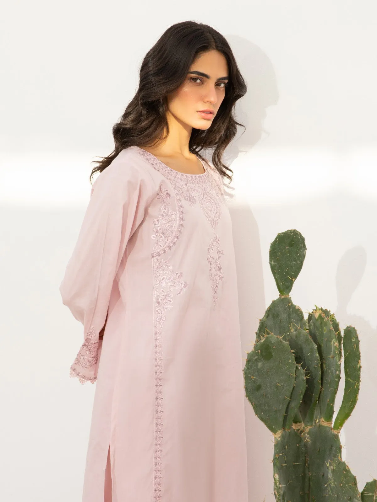 Pret 2Pc Embroidered Cambric Shirt Trouser - EWTKE22-68222ST