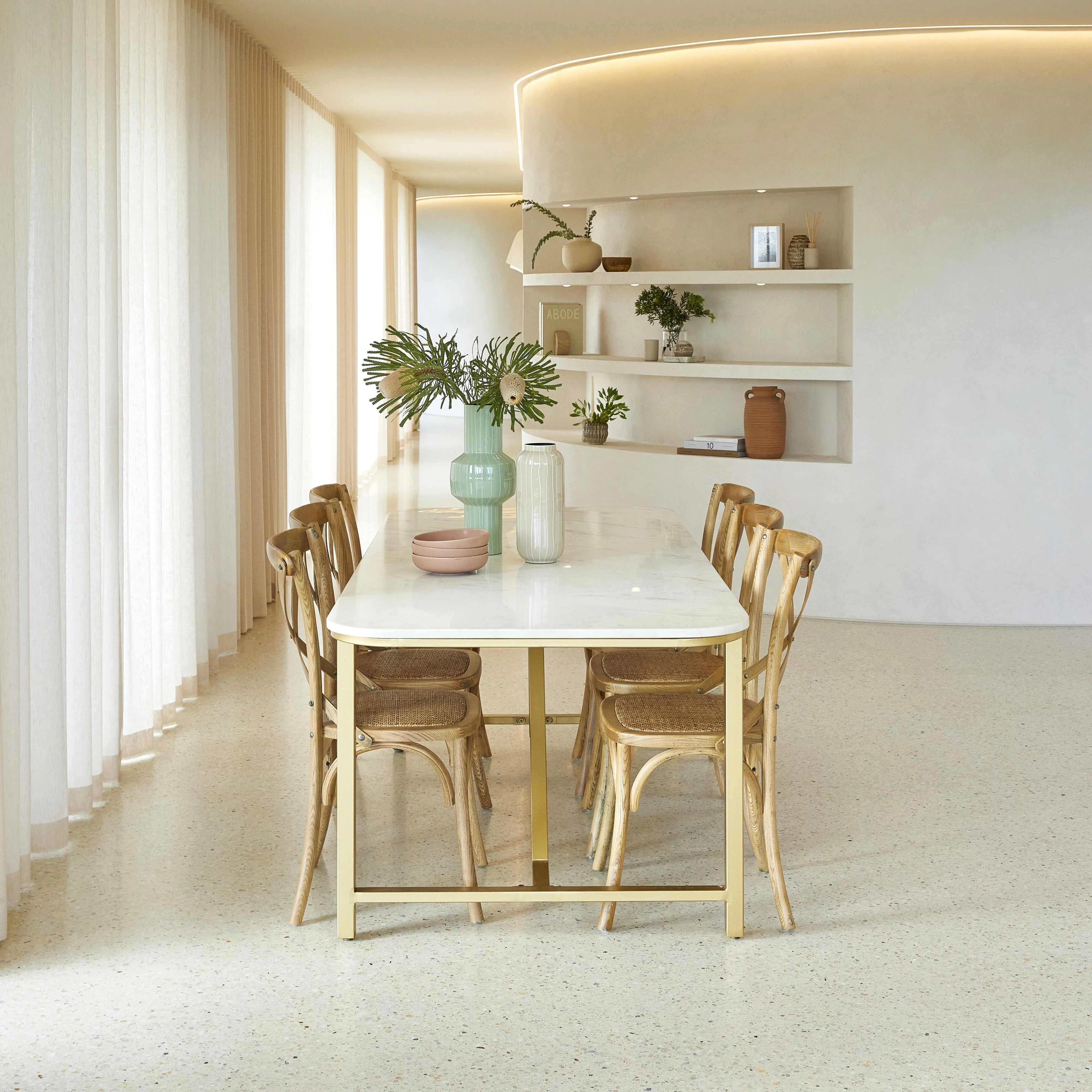 Provincial Cross Back Dining Chair Natural Oak
