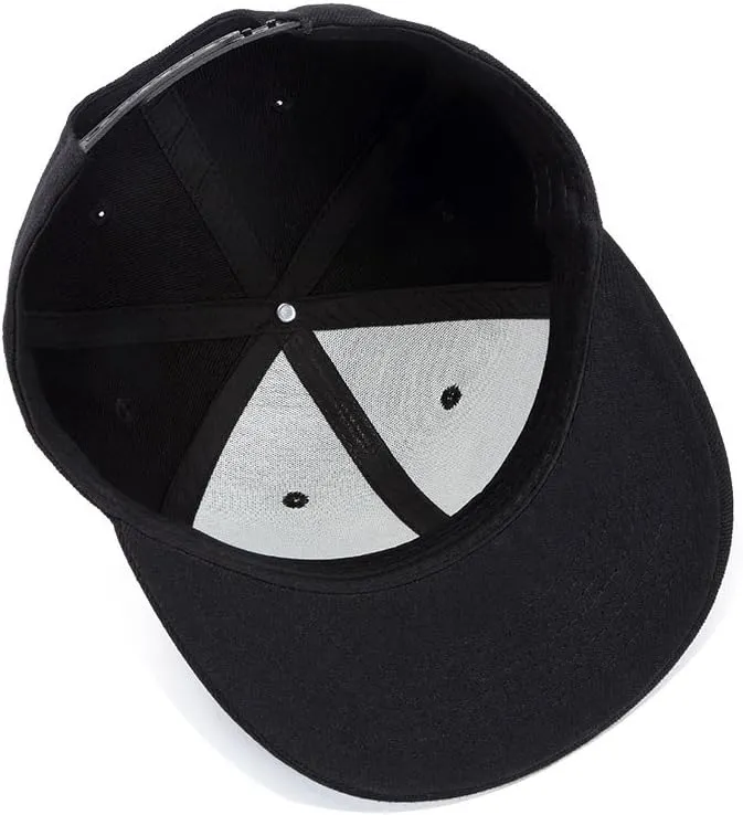 Quanhaigou Unisex Snapback Hats, Adjustable Embroidered Dad Hat Flat Bill Baseball Cap for Men Women