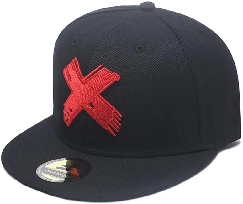 Quanhaigou Unisex Snapback Hats, Adjustable Embroidered Dad Hat Flat Bill Baseball Cap for Men Women