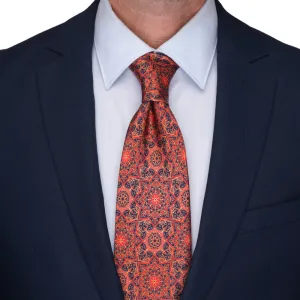 Red Notre Dame Duchesse Silk Tie