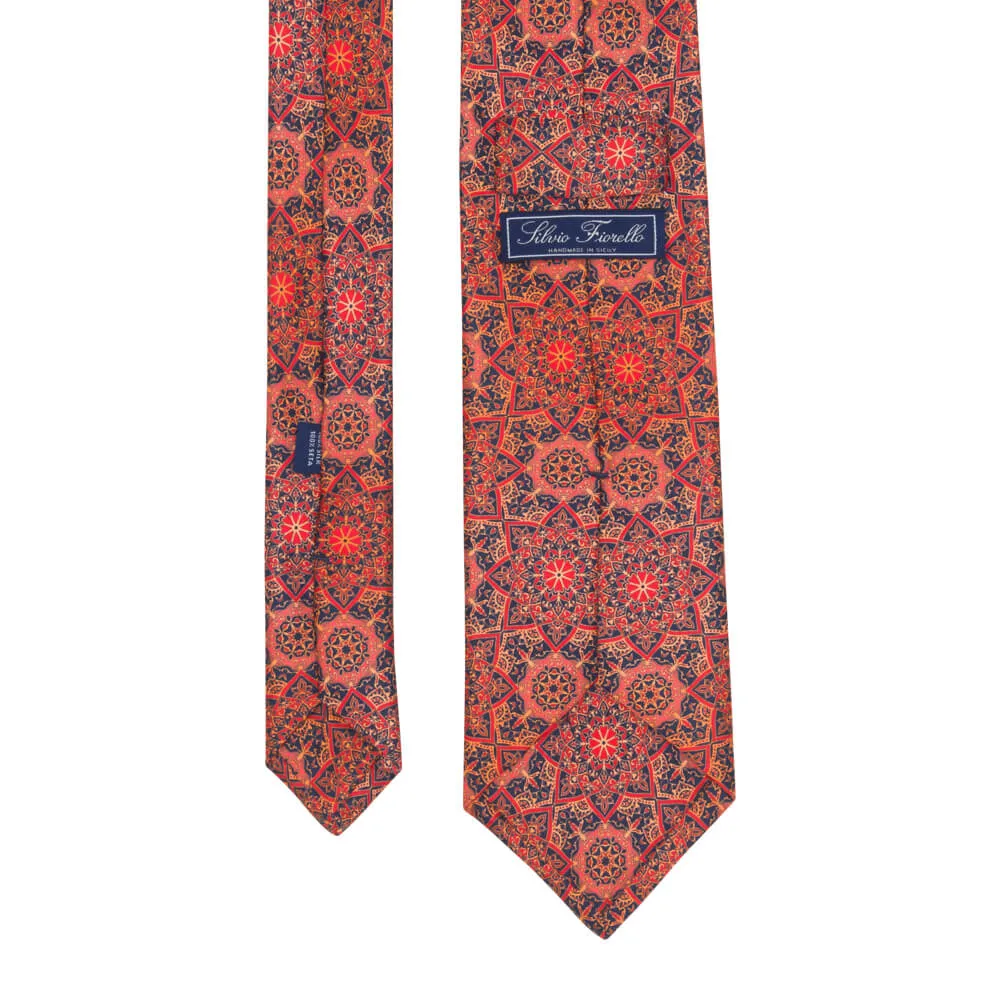 Red Notre Dame Duchesse Silk Tie