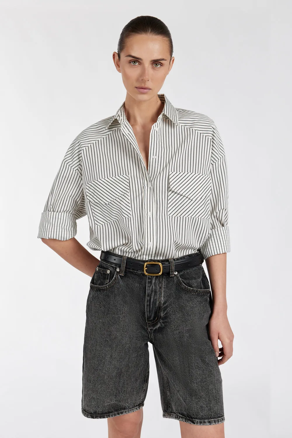 STOCKHOLM STRIPE SILK BLEND SHIRT