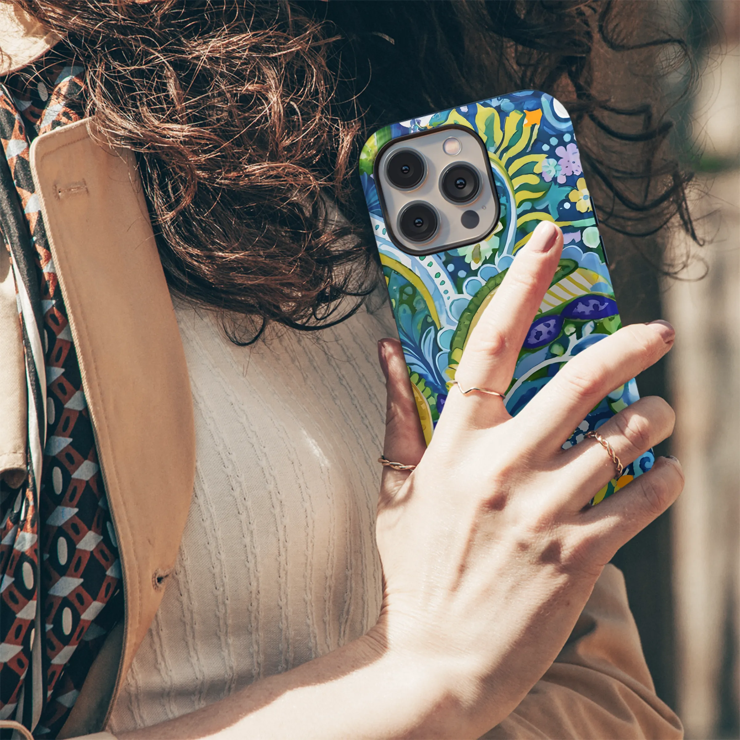 Vibrant Paisley Watercolor Floral Phone Case iPhone Samsung Cover Pixel 2893