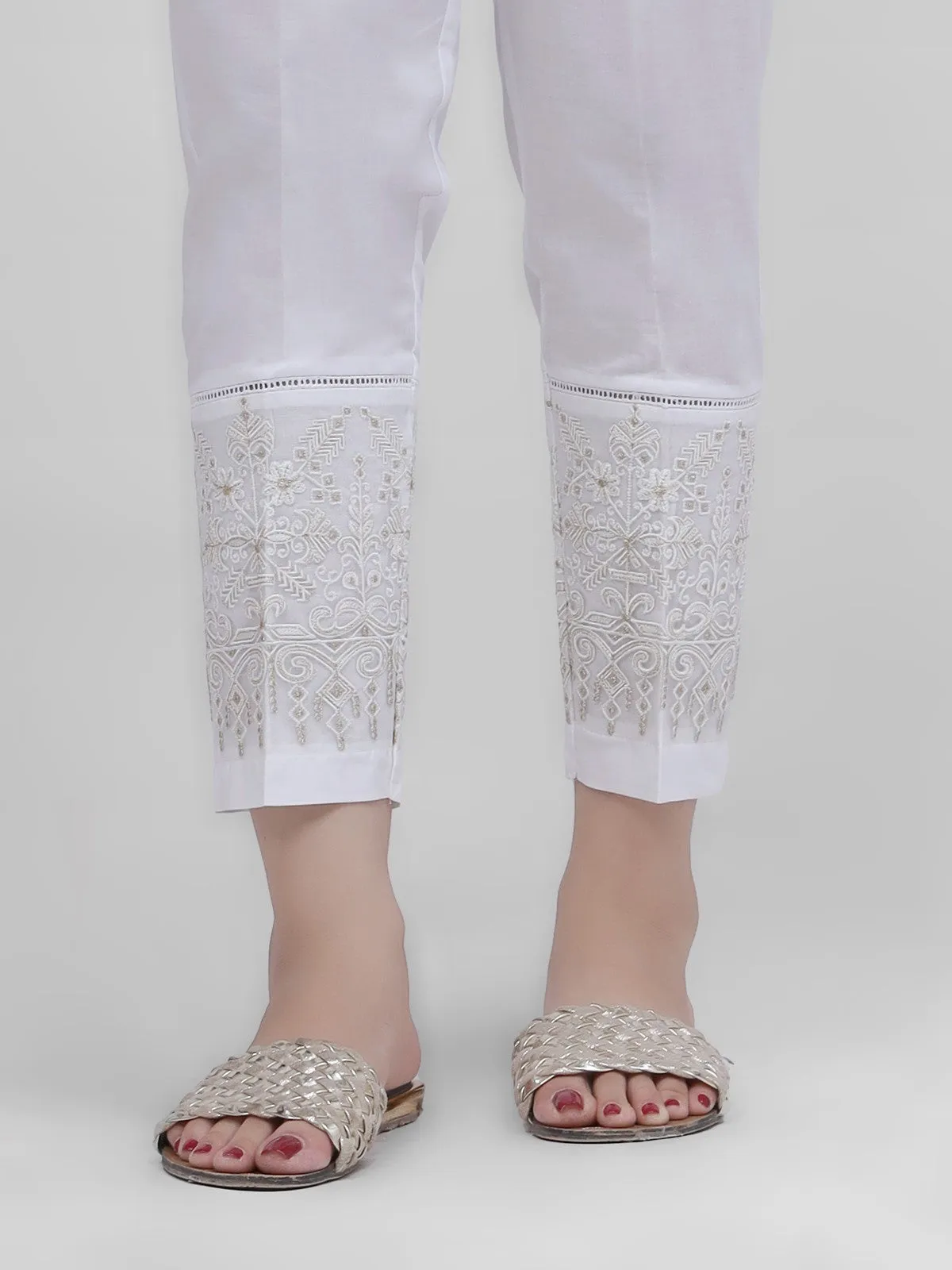 Women's White Trouser - EWBE21-76318